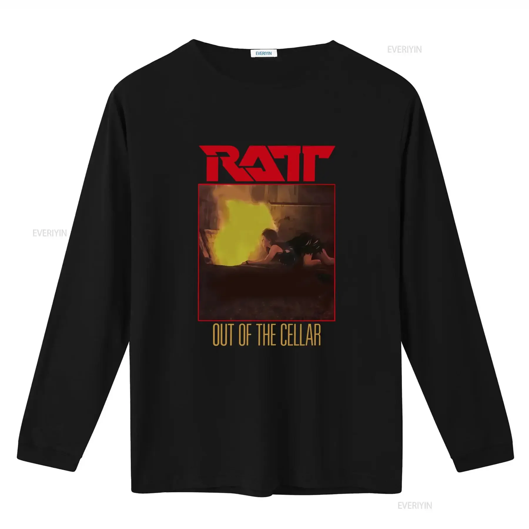 RATT Out of the Cellar American Heavy Metal Band T Shirt Vintage Rock Design for Music Lovers vintage Washed fashion Versatile