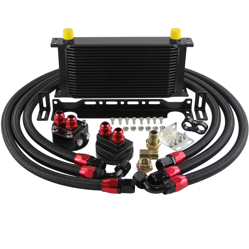 19 ROW AN-10AN UNIVERSAL ENGINE TRANSMISSION OIL COOLER BK+FILTER RELOCATION KIT