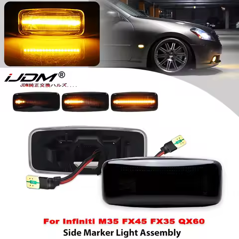 Dynamic LED Side Marker Light For Infiniti M35/M45 FX35/FX45 QX60 Turn Signal Light For Nissan Teana Stagea Safari President