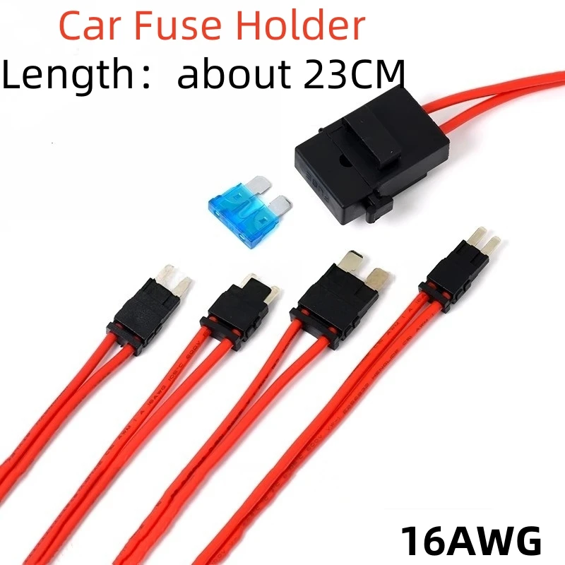 

32V ACC Large Size Standard Mini Micro2 Size Car Fuse Holder 16AWG Non-Destructive Fuse Box ATM Blade Fuse Extension Cord