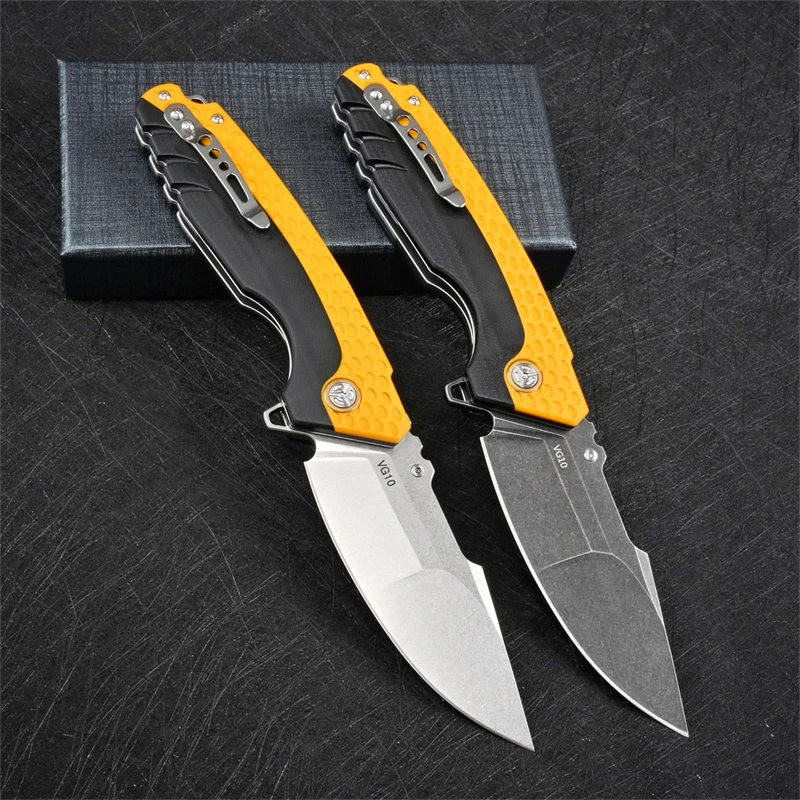 KESIWO SD01 VG10 Blade G10 Handle Flipper Ball Bearing Pocket Utility Outdoor Camping Hunting Survival Kitchen Folding Knife