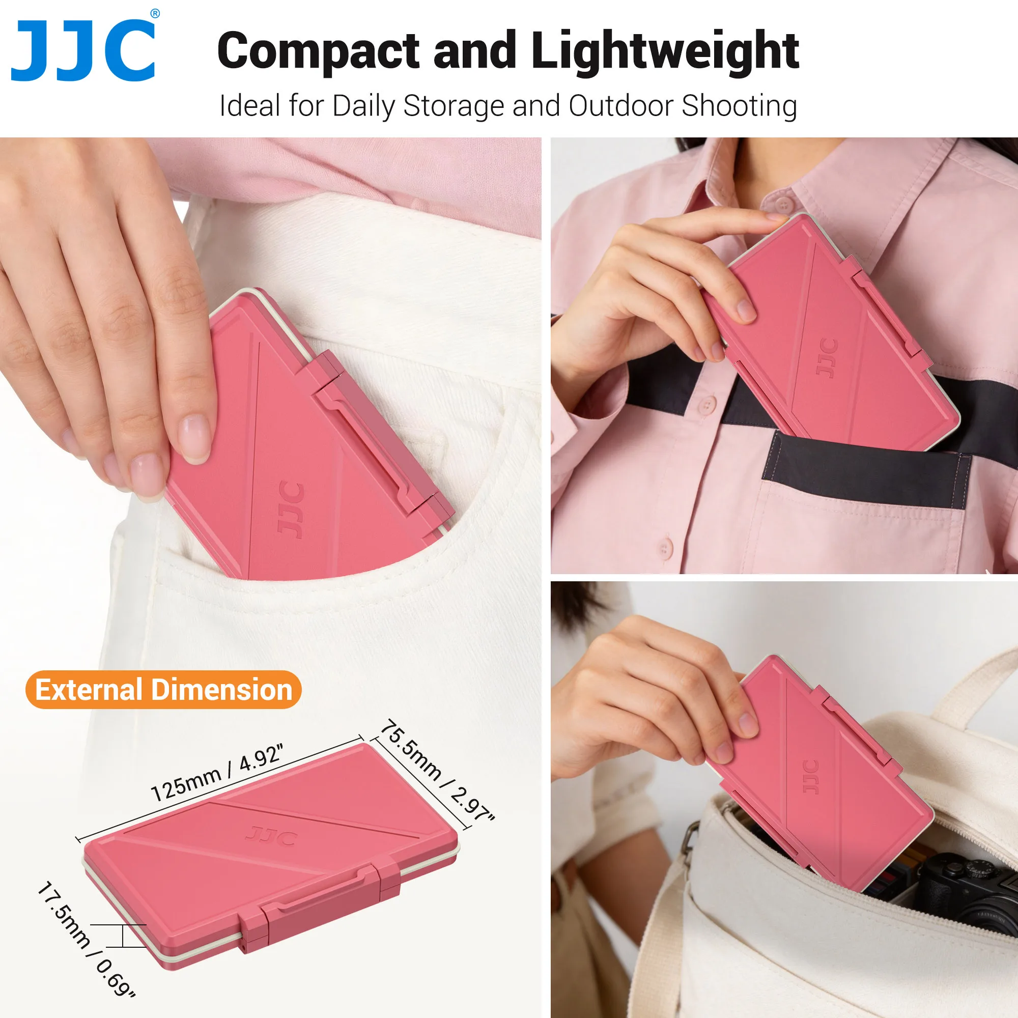 JJC 36 Slots Memory Card Case WaterResistant Memory Card Wallet for 24 Micro SD SDXC SDHC TF Cards and 12 SD SDXC SDHC Cards