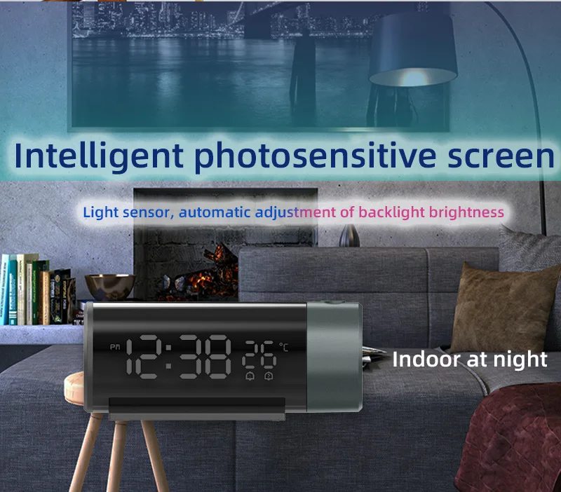 Sveglia da comodino con temperatura, orologio digitale con 2 sveglie, funzione snooze, 4 livelli di luminosità, controllo vocale, ricarica USB, sistema 12/24 ore (nero Sveglia da comodino con temperatura, orologio digitale con 2 sveglie, funzione snooze, 4 livelli di luminosità, controllo vocale, ricarica USB, sistema 12/24 ore (nero
