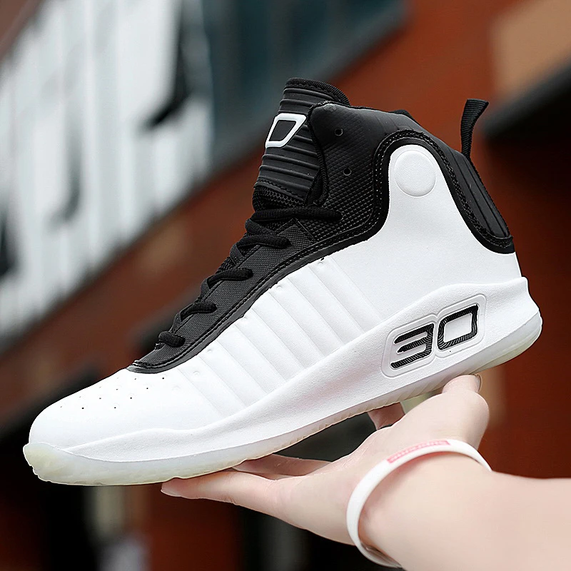 Men\'s actual combat casual breathable wear-resistant basketball shoes cushioned rebound non-slip large size female sports shoes