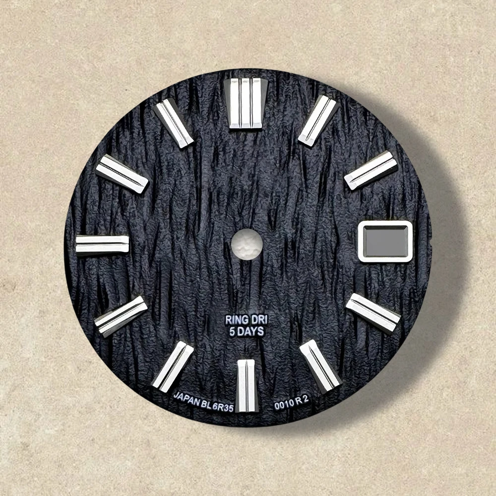 Logo GS 28.5Mm dengan Dial Grand S Cocok Cocok NH35/NH36/4R/7S Pola Kulit Gerakan Jepang Aksesori Jam Tangan Berkualitas Tinggi ﻿