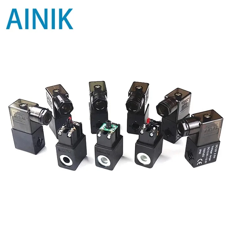 1 pcs Pneumatic Air AirTAC Solenoid Coil Valves Coil Black DC12V DC24V AC110V AC220V For 4v210-08 2v025