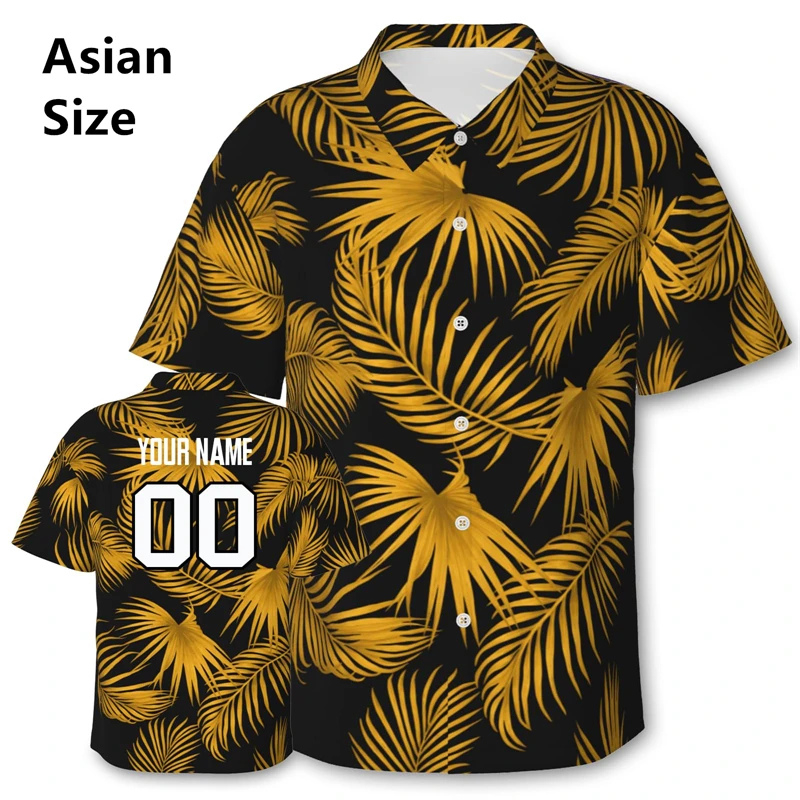 Custom Name Hawaiian Shirt For Fans Personalized Text Beach Shirt Gift For Fans Man Clothing Sale Fashion Short Sleeve Tops Tees