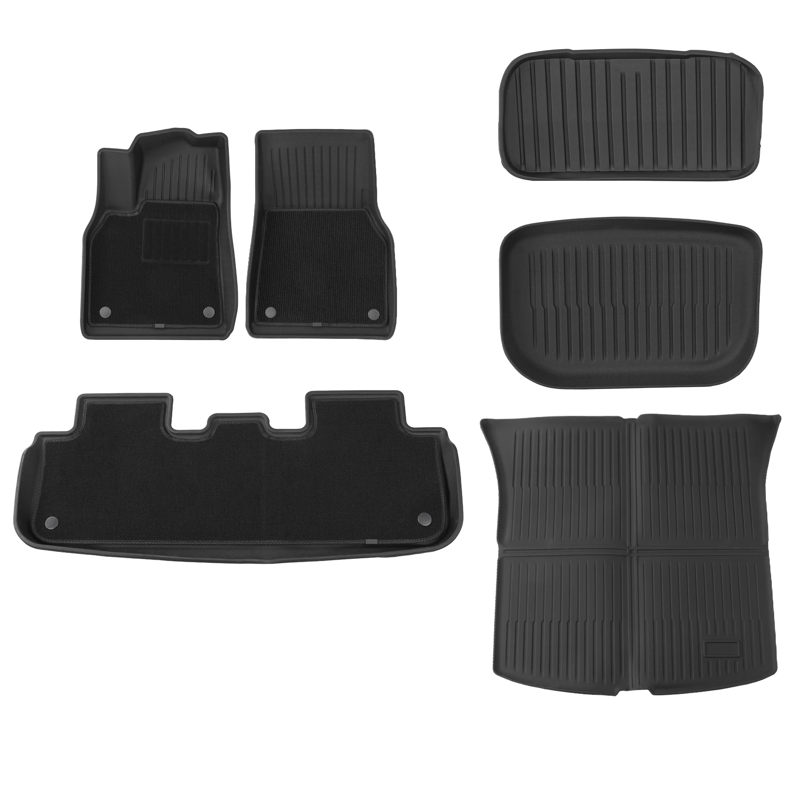 

Floor Mats and Cargo Liners TPE Full Set for Tesla Model Y Juniper 2025 2026 5-Seat Car Floor Mats for Tesla Accseeories