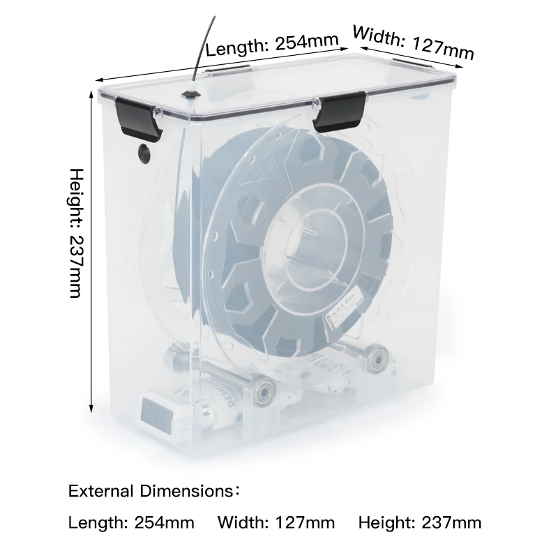 Filament Dry Box Kit 3D Printer Part 1KG Airtight Moisture-Resistant Real-Time Monitoring Keeping Filament Storage Dry Holder