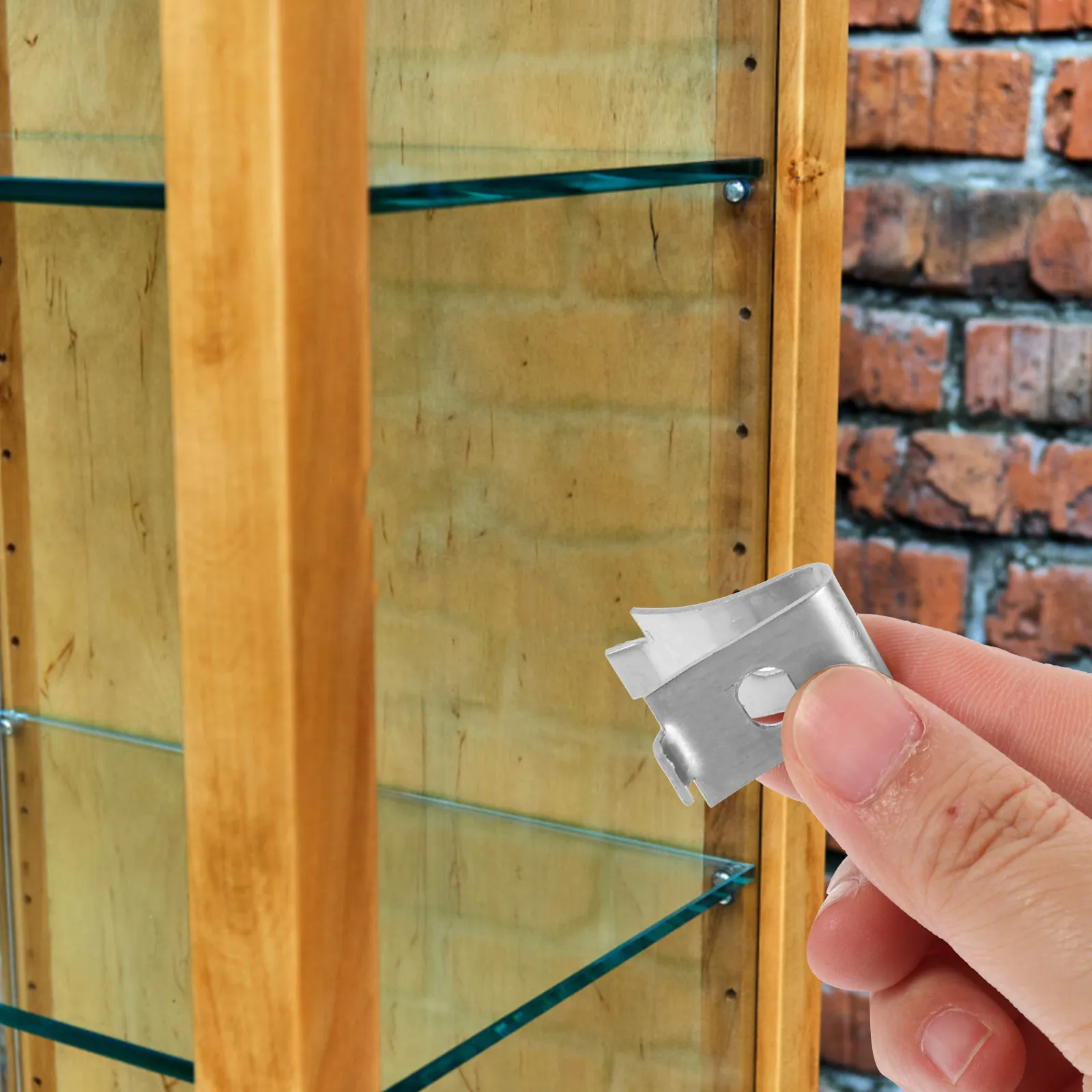 18Pcs Stainless Steel Shelf Support Pegs Not Easy to Deform High Performance Shelf Clips for Kitchen Cabinets Bookshelves