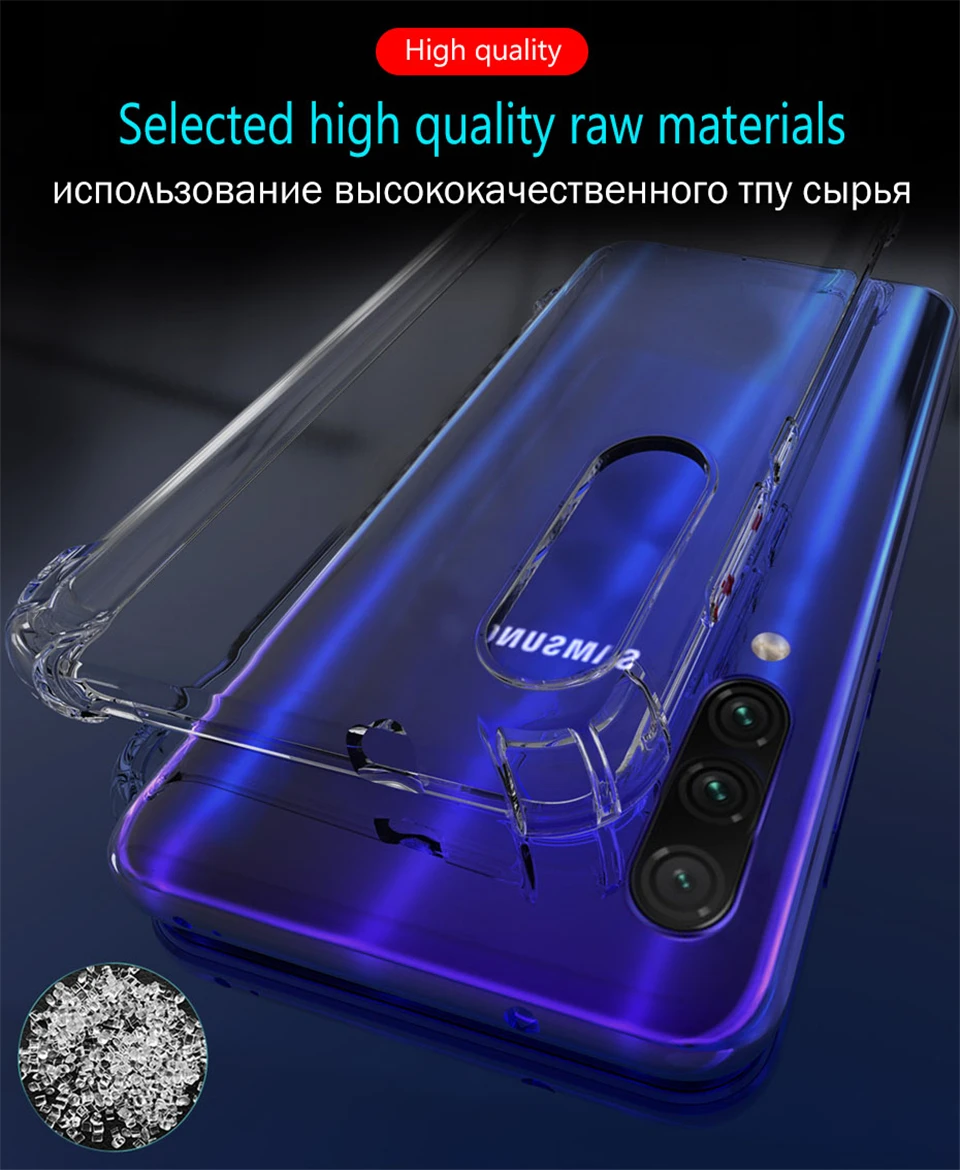 Klare Handyhülle für Samsung Galaxy S25 S24 S22 S23 Ultra S20 FE S21 Plus Ultra A15 A25 A55 A54 A34 5G stoßfeste Silikonhülle – Detail 3