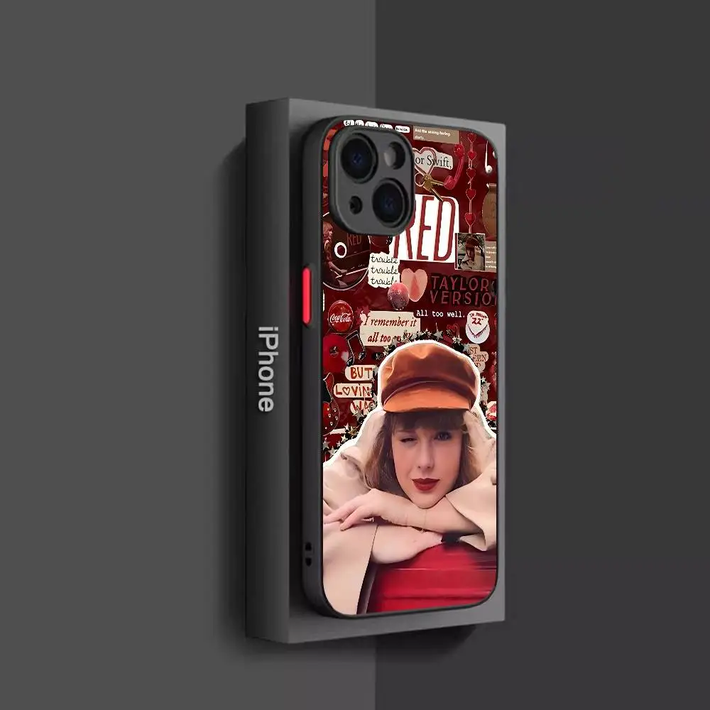 เคสโทรศัพท์ลายเทย์เลอร์ ไอซ์ลิน สวิฟท์ สำหรับ iPhone 16 15 14 X XR XS 7 8 Plus 11 12 13 Pro Max 13 Mini แบบด้าน