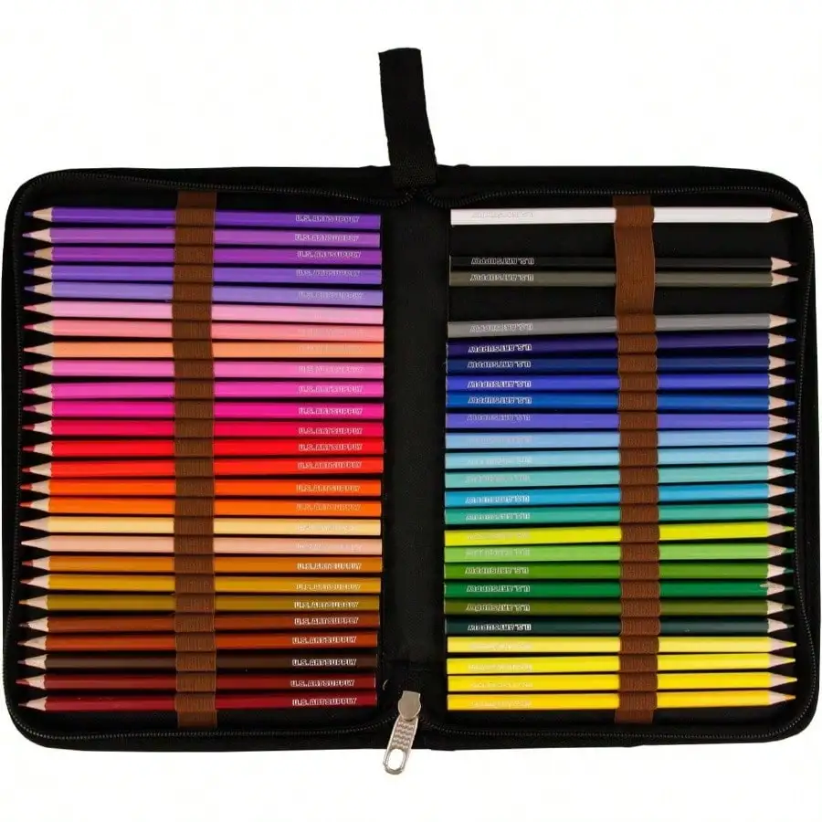 قلم رصاص من النايلون بسحاب بفتحة أمريكية 48 - الحجم: 11.4x. 6x1.4