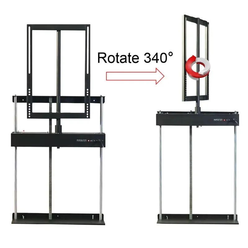 Remote control rotation 340 degrees TV cabinet bracket TV lifting mechanism Electric pull-down TV lift