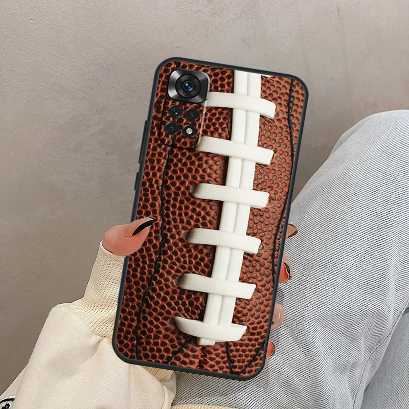 كرة القدم الأمريكية لشاومي ريدمي نوت 14 13 9 10 11 12 برو 11S 12S حافظة لهاتف ريدمي 15 C 13C 12C 10C 14C #3