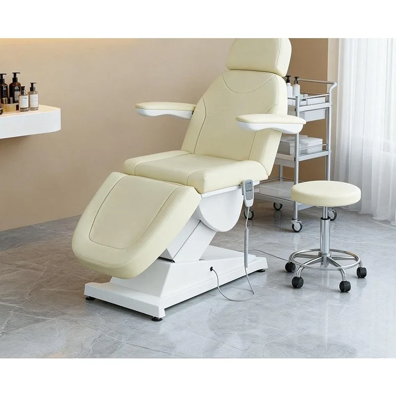 Beauty industry electric massage beauty bed lifting electric beauty injection bed pattern embroidery bed can lie on the hole bea