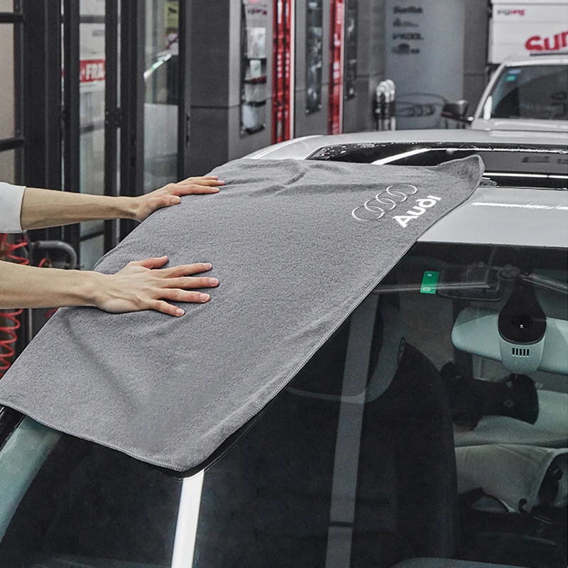 Microfiber Towels Car Care Washing Thicken Towel Car Detailing Drying Cloth For Audi A3 A4 B5 B6 A3 8P 8V 8L A5 A6 C6 C5 A1 A7