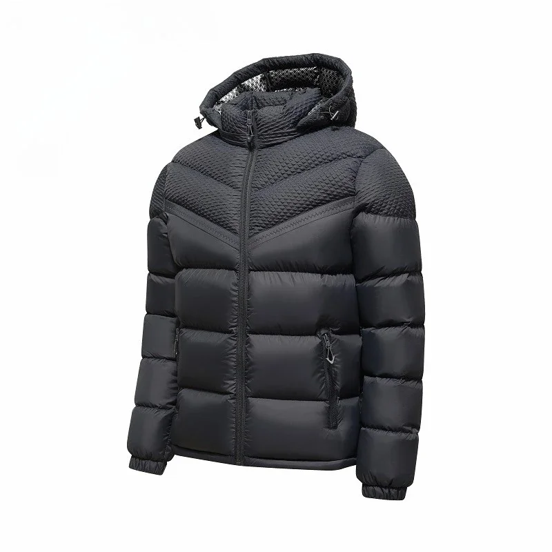 Graphene Self-heating Puffer Jackets Men Winter Thick Windproof Hooded Padded Jacket High Quality Ultralight Down Parka Coat Man
