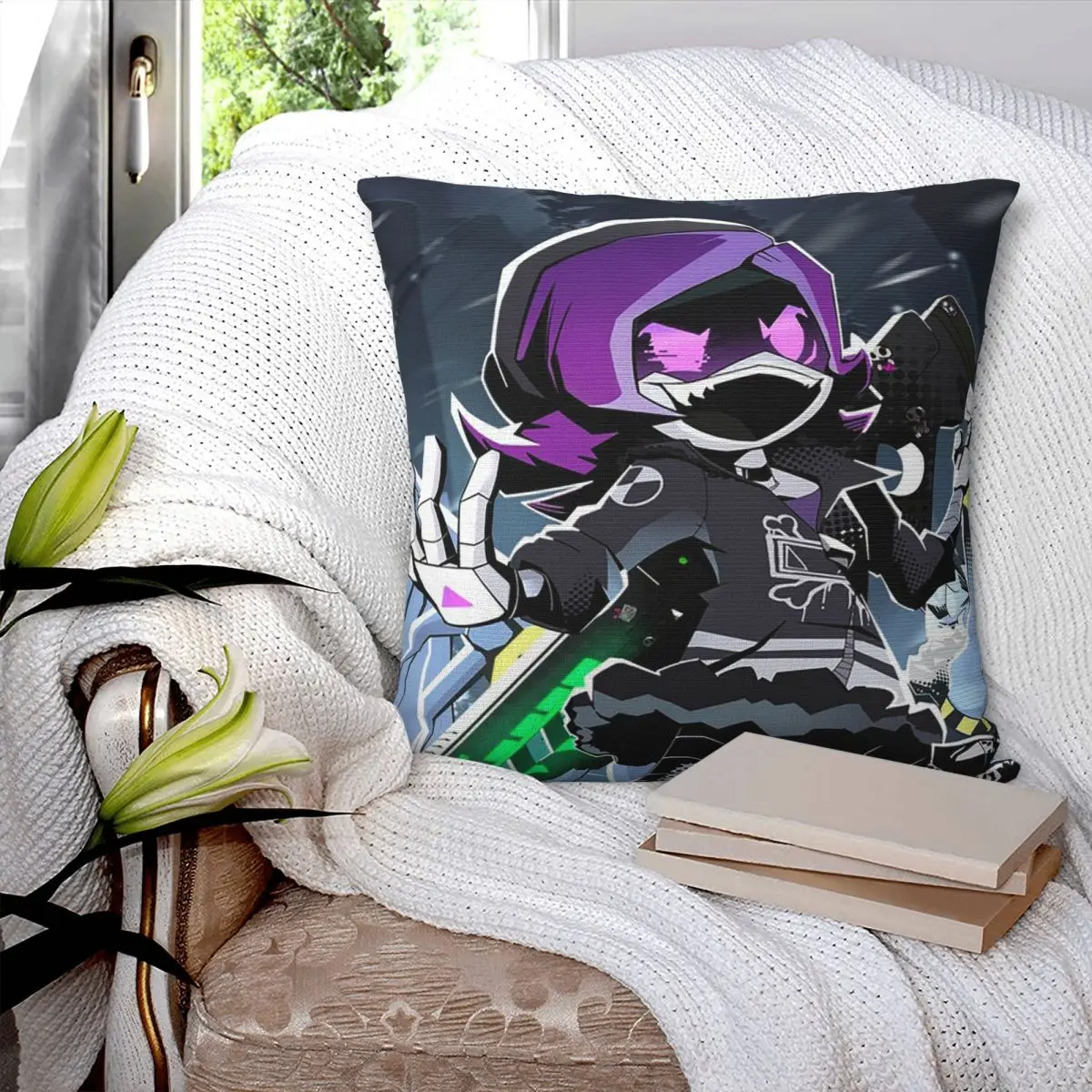 Game Murder Drones UZI Cartoon Square Pillowcase Cushion Cover Pillow Case Throw Pillow Cover for Home Bedroom Car