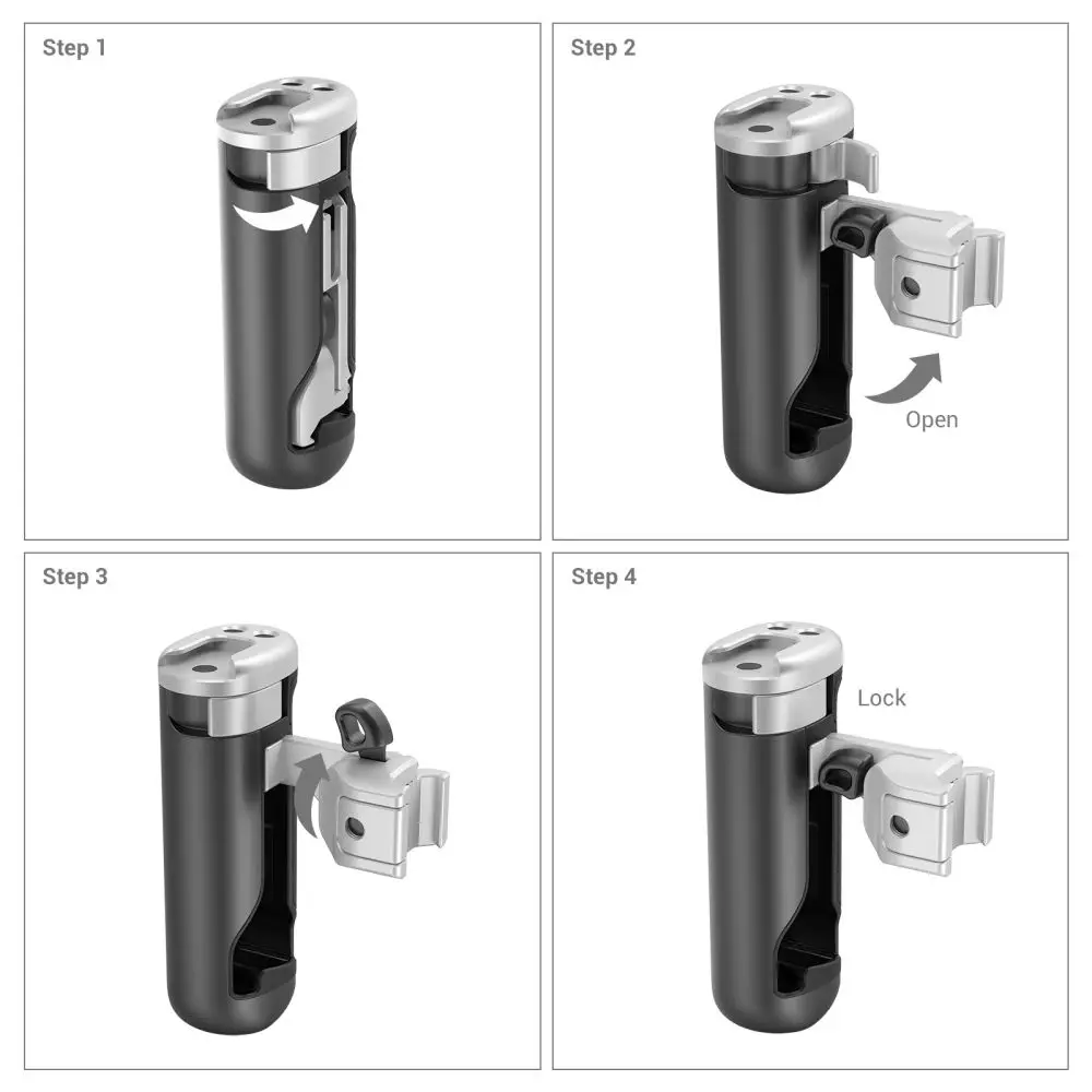 SmallRig Gấp Gọn Tay Cầm Phụ Đa Năng Máy Ảnh SLR Micro Đơn Phụ Kiện 3922 Cho Trái Và Phải Xây Dựng Trong Giày Lạnh Nhẹ
