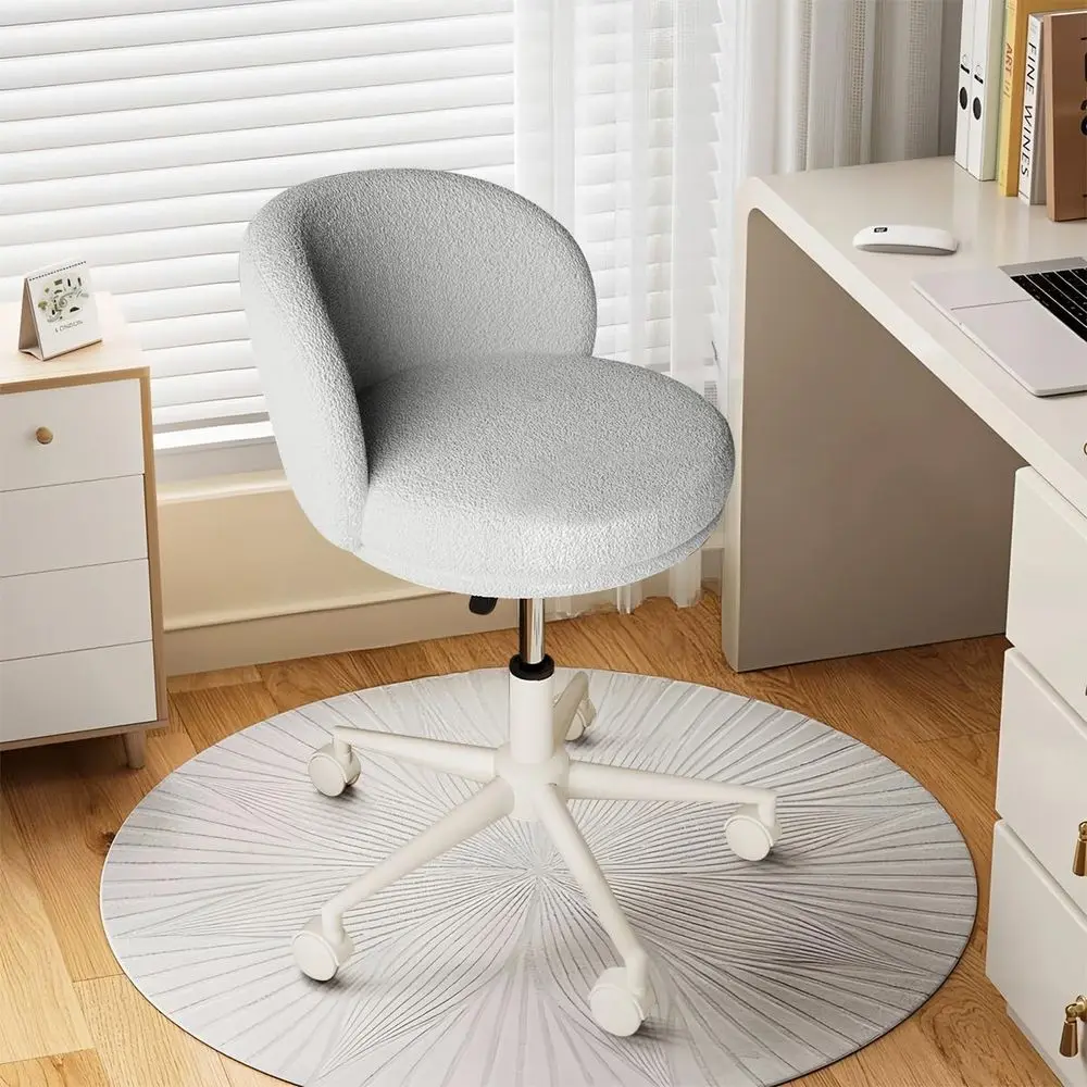 

ern Vanity Chair with Back, 360° Swivel Makeup Desk Chair Small Oice Chair with Wheels, Height Adjustable ArmlComputer Task Chai
