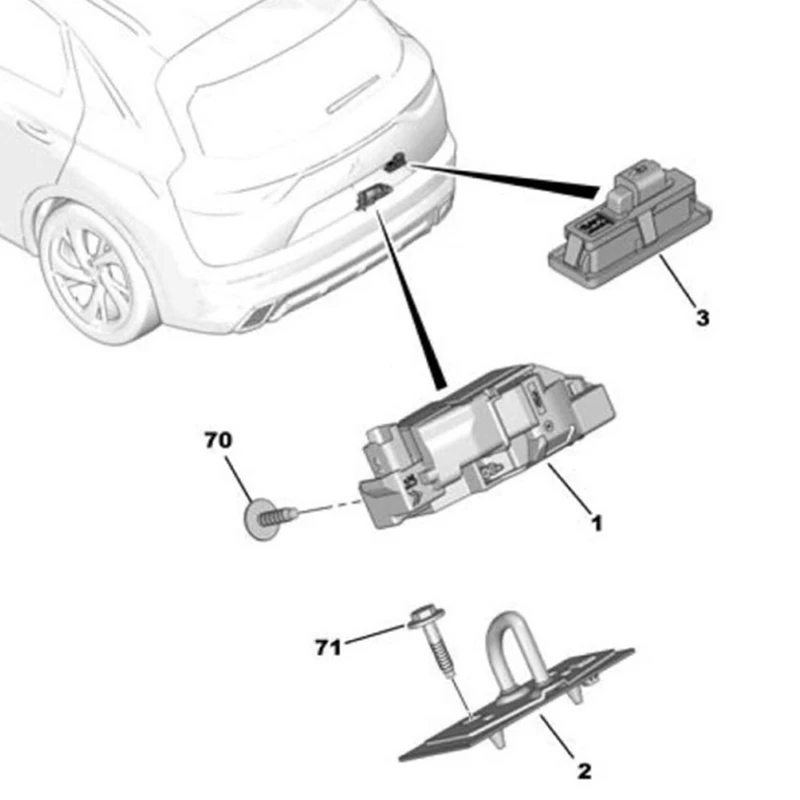 Mega Sale9816255980 Trunk Opening Switch Fit for Peugeot 3008 for Citroen C4 Aircross DS7 DS9