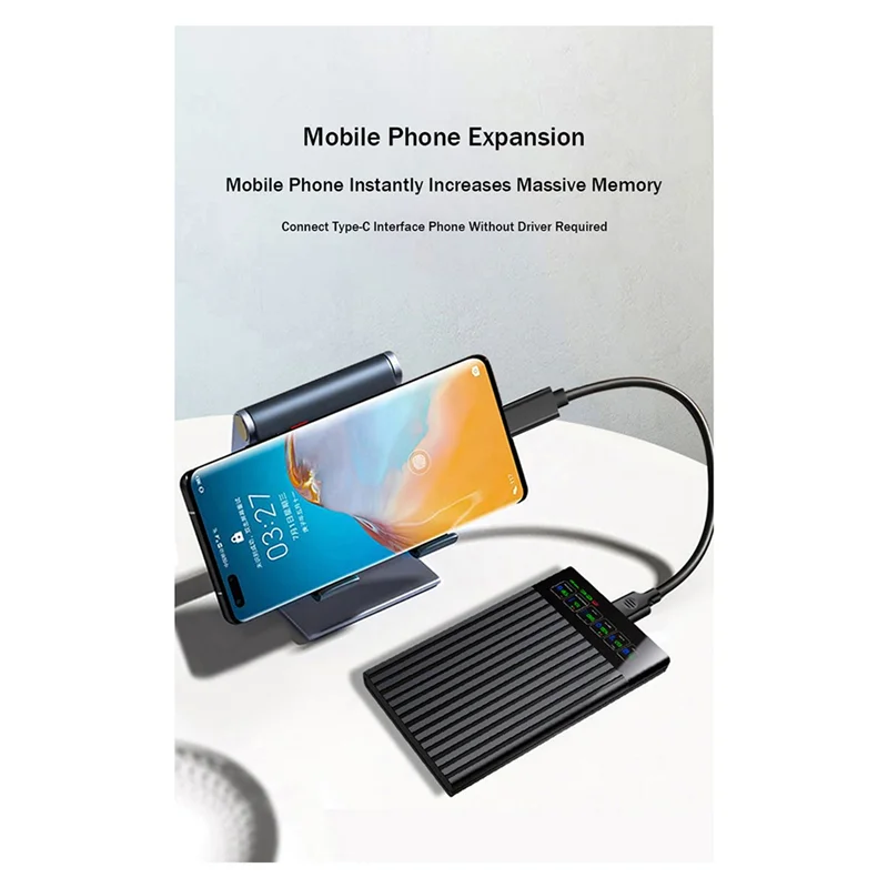 ABFN-Type-C Portable Hard Drive Chassis Intelligent Digital Display 2.5 Inch Laptop External SATA Serial Port U25T