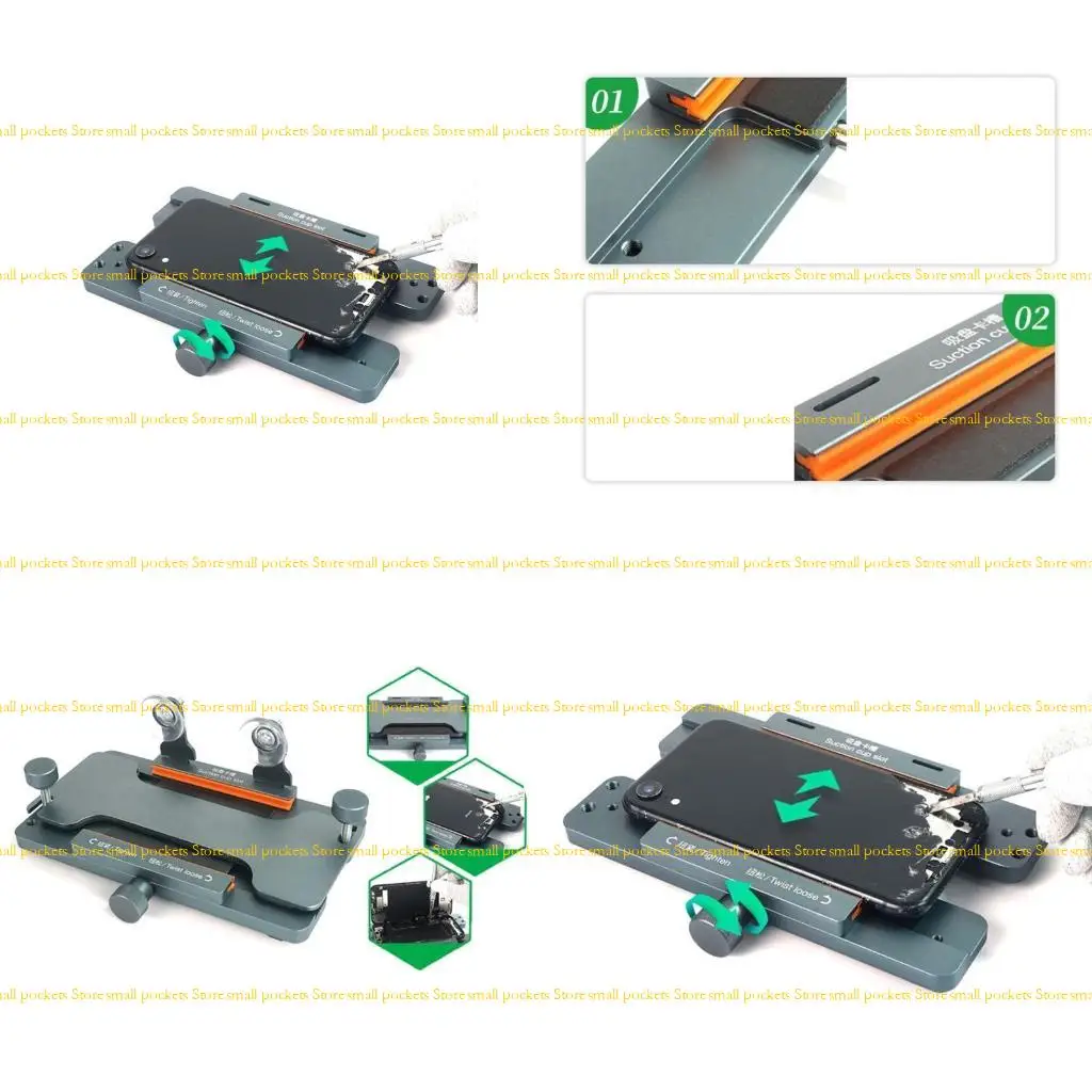 

R1WD Mini Screen Disassembly Holder Durable Phone Glass Back Cover Removal Tool Aluminum-Alloy Disassembly Mould Durable