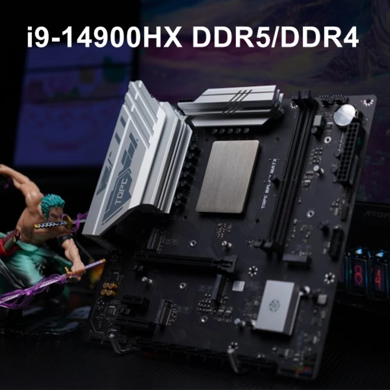 Carte mère de jeu Topton Intel Core i9 14900HX i7 14700HX i5 DDR5 DDR4 USB4 4xNVMe 8xSATA 2.5G LAN MATX NAS OpenClaw