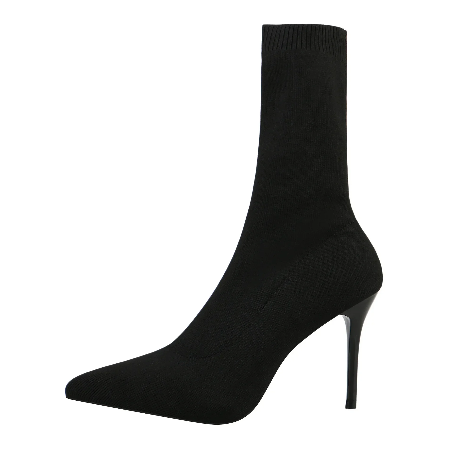 Sexy Sock Boots Knitting Stretch Boots High Heels for Women Fashion Shoes 2024 Spring Autumn Ankle Boots Female image 6