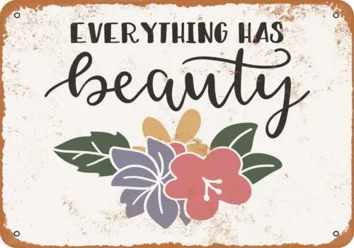 Металлический знак-все красивое-винтажный вид