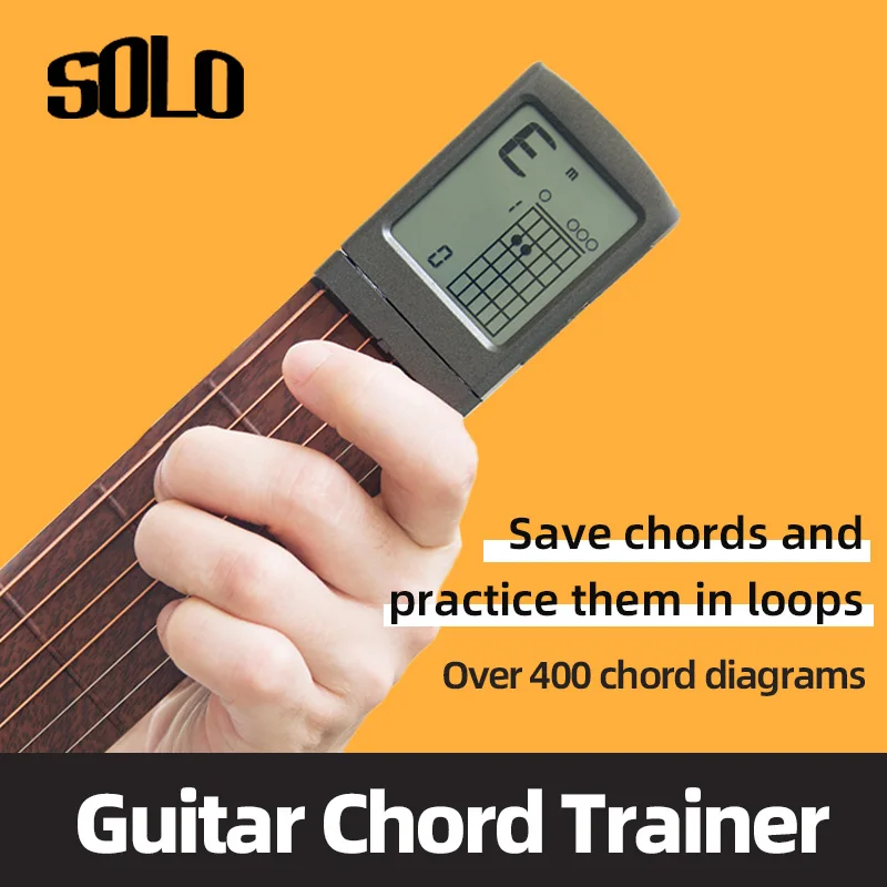 

Pocket Guitar Left-Hand Finger Trainer Portable Guitar Chord Aid Tool Lazy Finger Strength Flexibility Exerciser