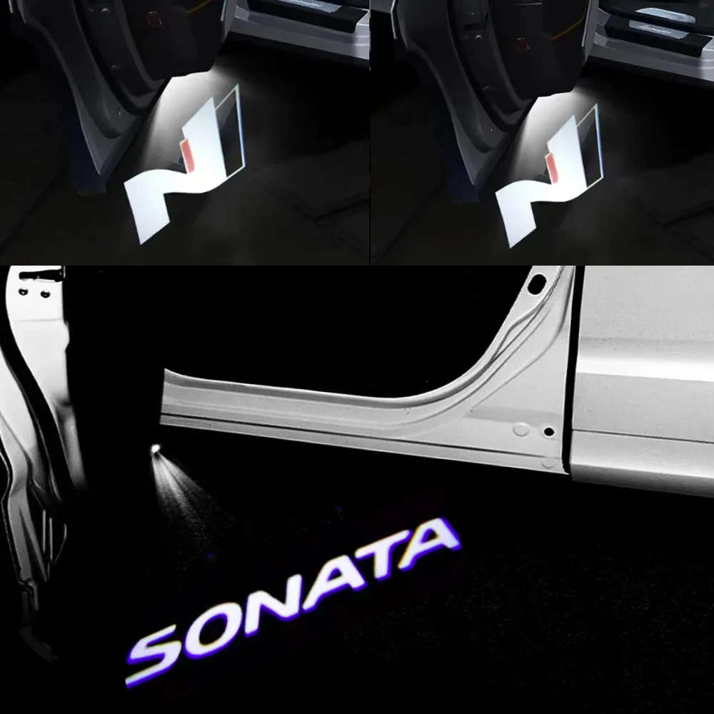 

4TH Laser Projector Shadow Light Door Light For Hyundai Sonata Tucson KIA GT LINE Car Style KIA Courtesy Lamp Hyundai Door Light
