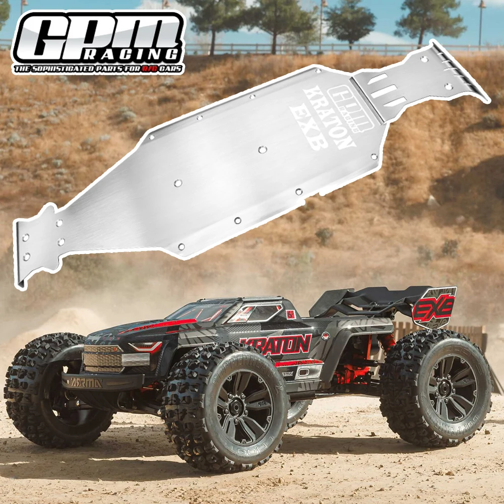 

GPM Metal Stainless Steel Front Center Rear Chassis Armor for ARRMA 1/8 KRATON EXB V6 6S ARA8708V6 ARA8708T1 ARA106053 RC Car