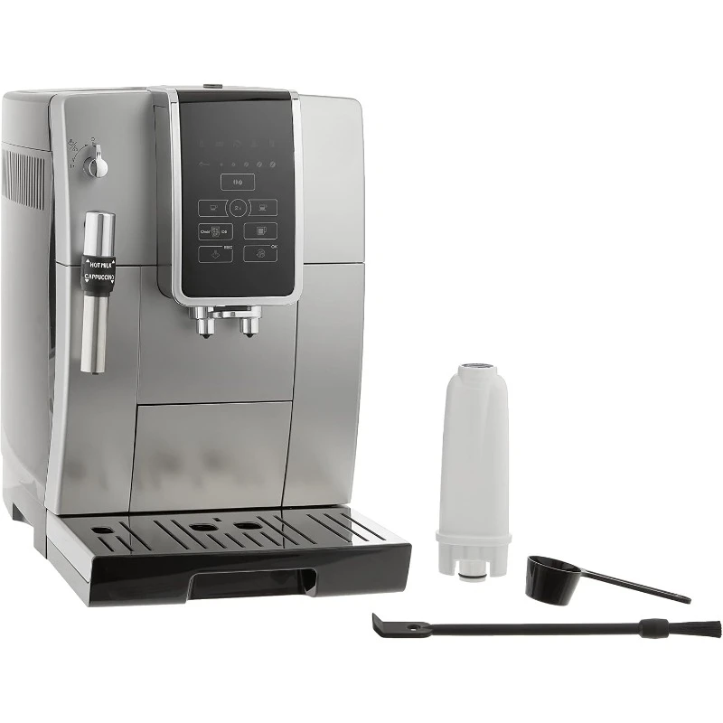 America Dinamica Fully Automatic Coffee and Espresso Machine with Premium Adjustable Frother, Stainless Steel, home.