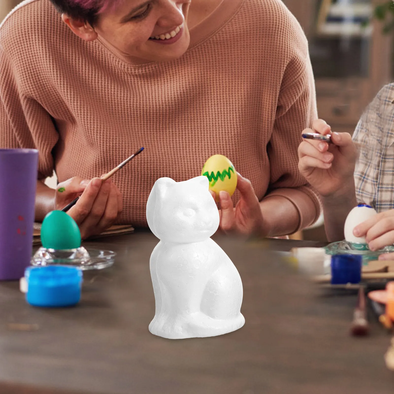 

10 Pcs Foam Cat Embryo 14cm Blank Animal Shaped DIY Crafts Model Lightweight Decorative Creative Party Ornaments foam for crafts