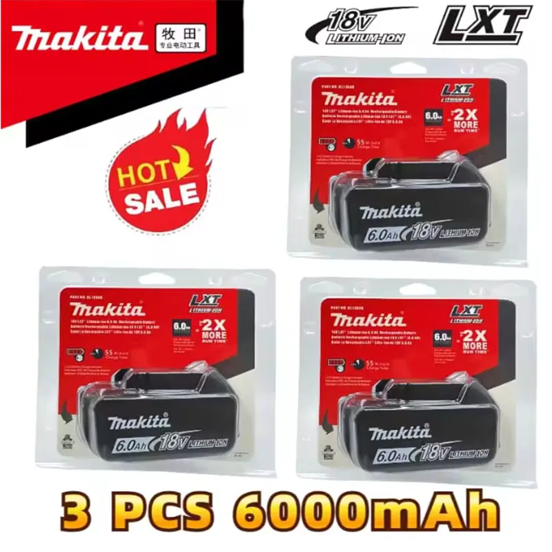 

100% Original Makita 18V 6.0Ah Rechargeable Battery ,For Makita BL1830 BL1830B BL1840 BL1840B BL1850 BL1850B Power Tools Battery