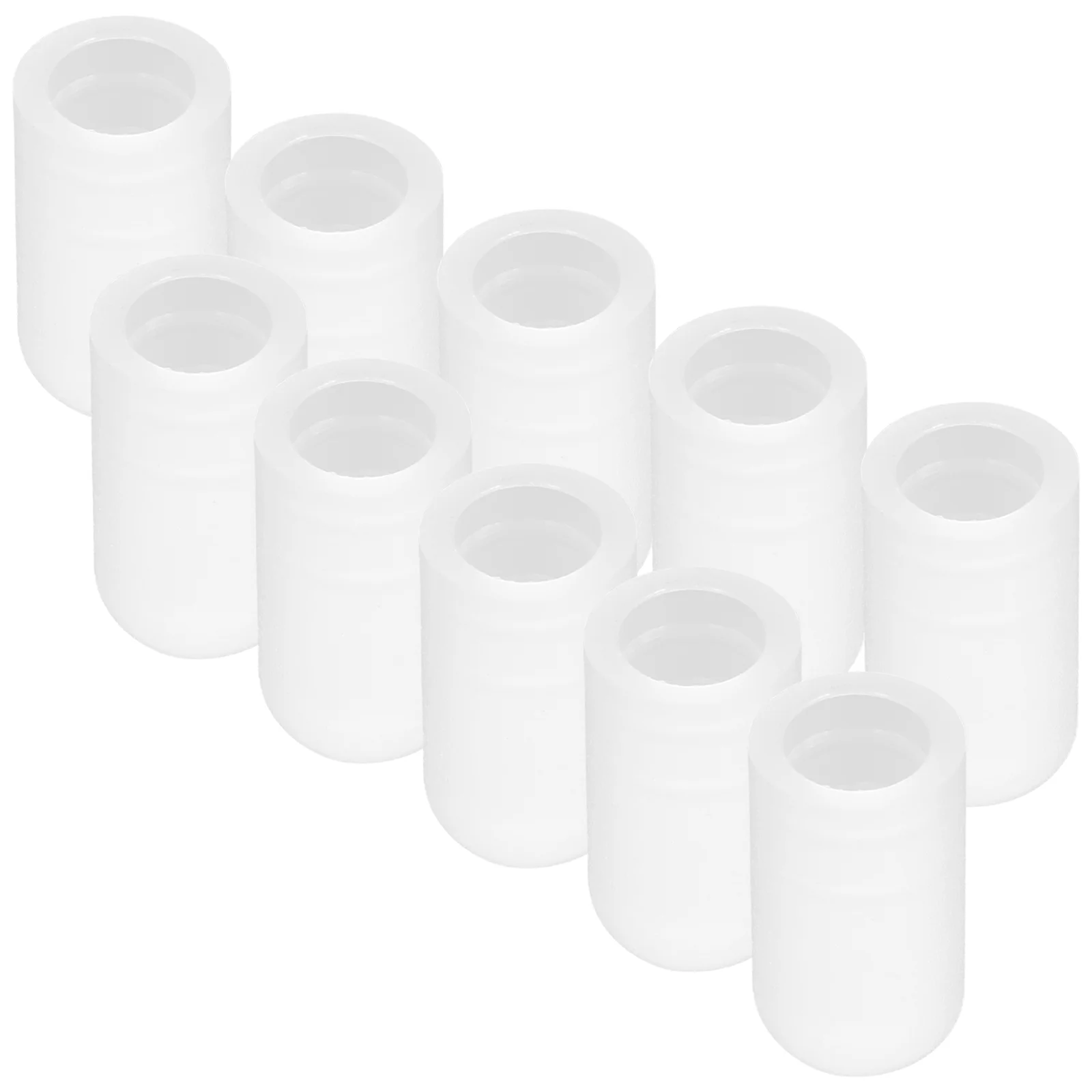 10 Pcs Drum Stick Head Protective Cover Silicone Rubber Sleeve Accessories (white) Pack Instrument Mute Tips Drumsticks Caps