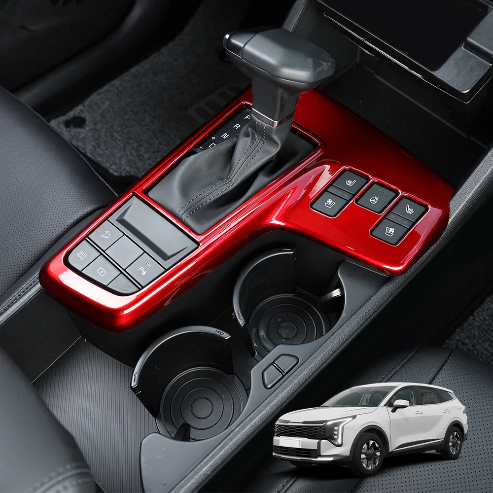 

LHD/RHD For Kia Sportage NQ5 2026 Car Red Automatic Center Gear Shift Knob Console Panel Frame Cover Trim Accessories