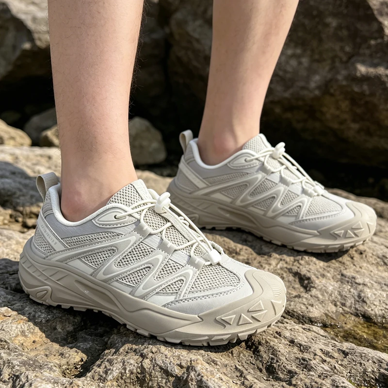 Men's casual hiking sneakers four seasons breathable lightweight non-slip comfort outdoor running sports shoes New walking shoes view 5