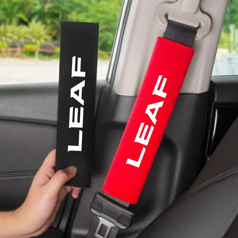 

2pcs Car Seat Belt Cover Shoulder Pads Auto Interior Decoration Accessories Case For Nissan Leaf