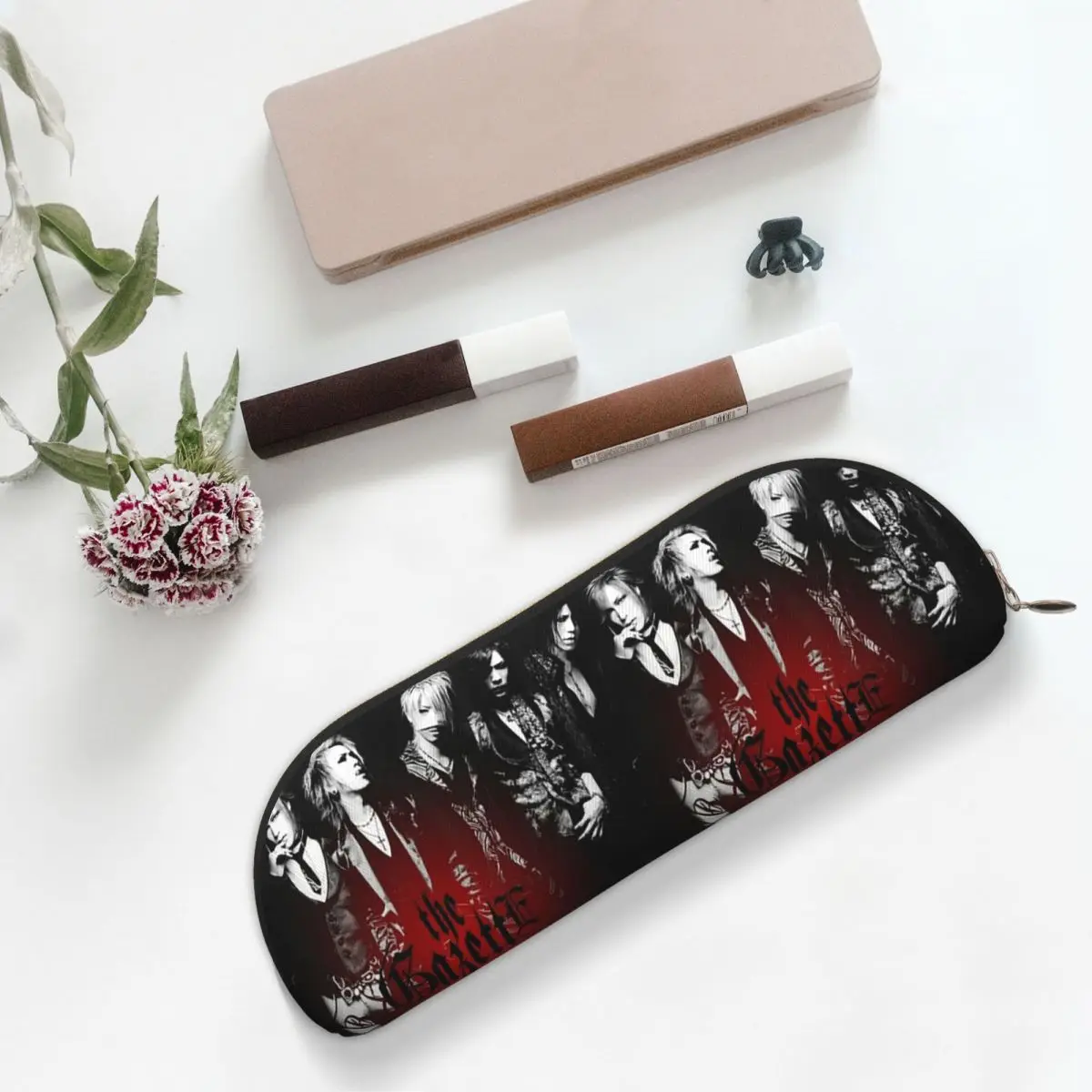 

Japan Rock The Gazette Band Pencil Case Pencil Pouch Storage Stationery Supplies Large Storage Pen Box Pencil Bag for Studen