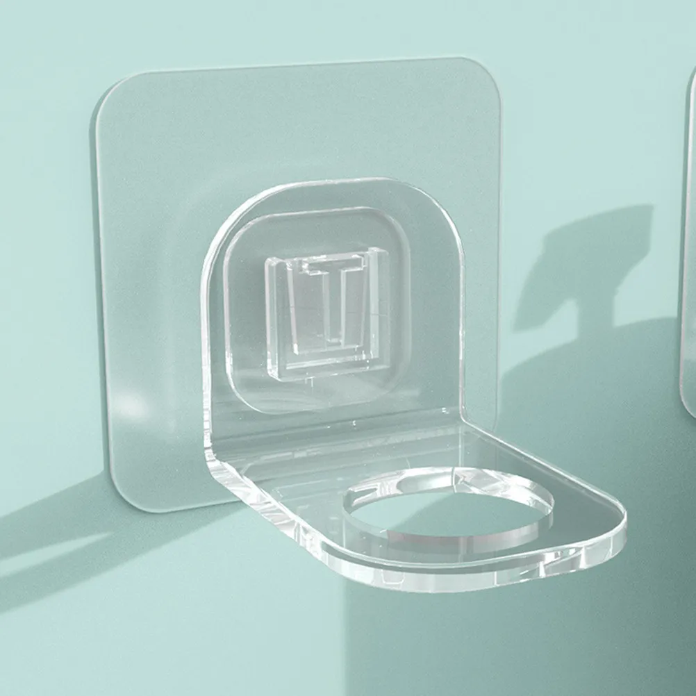 2Pcs Punch-Free Shower Gel Rack Strong Sealing Wall-Mounted Storage Bracket Non-Marking Sticker Design for Smooth Clean Walls