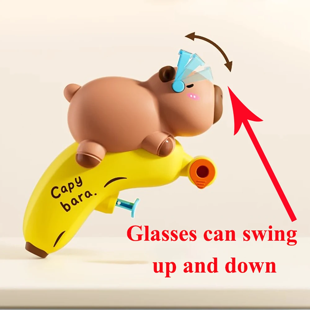 1/2 Uds. De juguetes de agua en aerosol de capibara de dibujos animados, juguetes en aerosol de largo alcance para playa de verano, bonitos juguetes de agua para aspersión al aire libre para niños