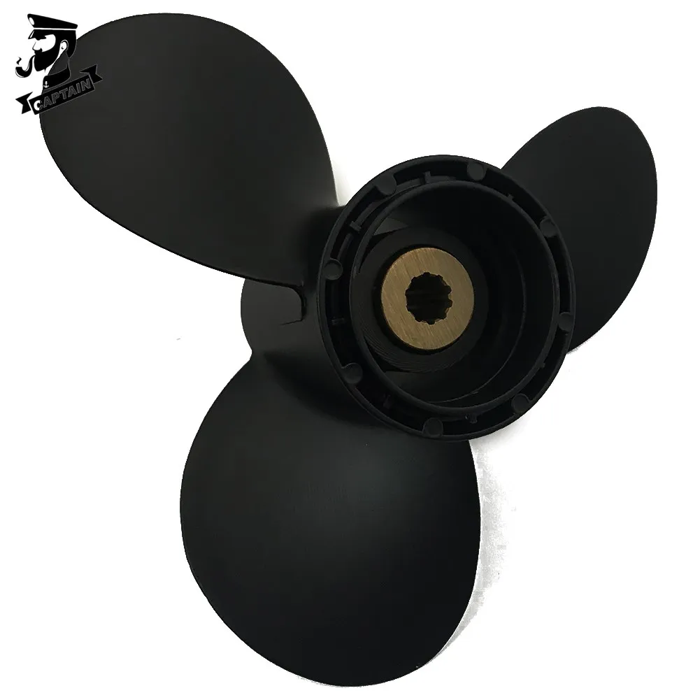 

Captain Outboard Aluminum Propeller 10 Teech 9 1/4 Pitch 7-13 Fit Evinrude Johnson OMC Engines 9.9HP 15HP 3 Blades