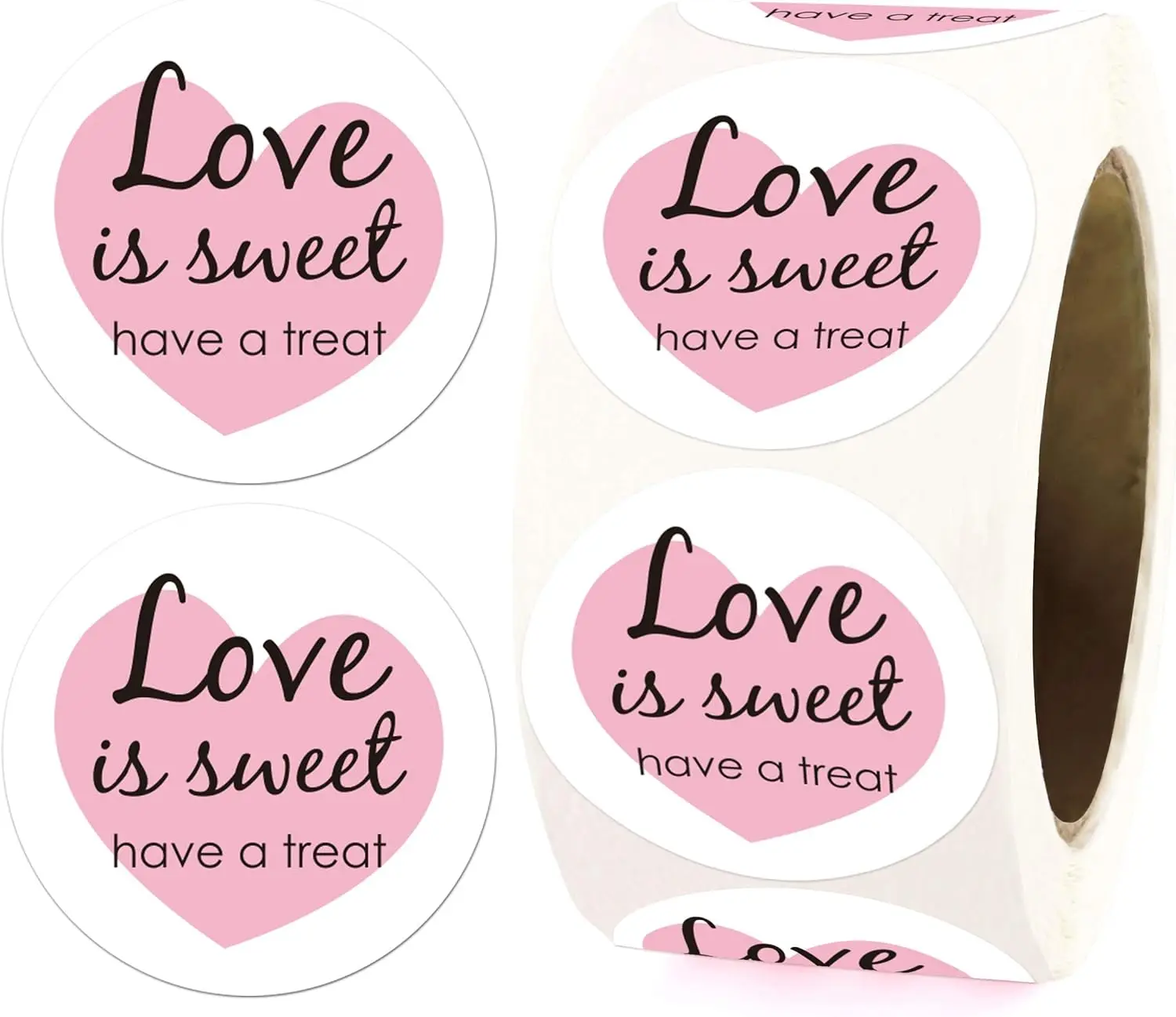 

2 Inch Wedding Favor Labels Love is Sweet Stickers Have a Treat stickers Adhesive Anniversary Stickers for Party Favors250pcs