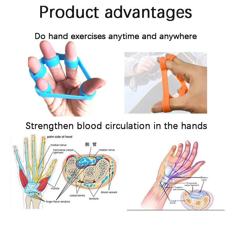 1PC Portable Silicone Finger Training Tensioner Finger Rehabilitation Exercise Professional Finger Strength Enhancement Training