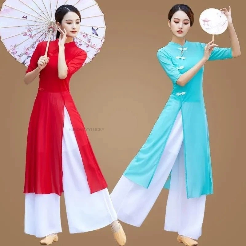Women Aodai Vetnam Clothing Long Cheongsam Aodai Vietnamese Traditionally Dress folk dance qipao stage performance dance aodai
