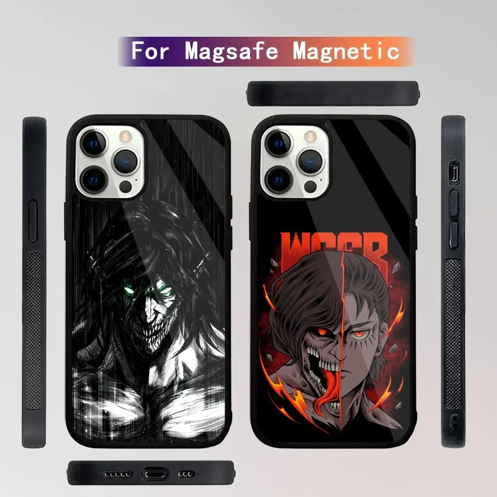 A-Attack on T-Titan Eren Jeager Phone Case For iPhone 15,14,13,12,11,Plus,Pro,Max Mini Magsafe Magnetic Wireless Charging