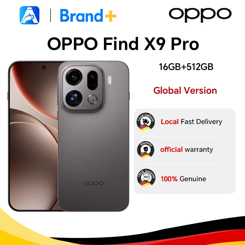 Smartphone OPPO Find X9 Pro (versión para la UE) de 16 GB + 512 GB, Android 5G, MediaTek Dimensity 9500, batería de 7500 mAh con SUPERVOOC de 80 W, pantalla de 6,78 pulgadas con resolución de 2772 × 1272 píxeles